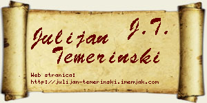 Julijan Temerinski vizit kartica